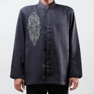 Baju Koko Muslim Pria Dewasa Jasko Jas Koko Lengan Panjang Motif Simple Katun Premium