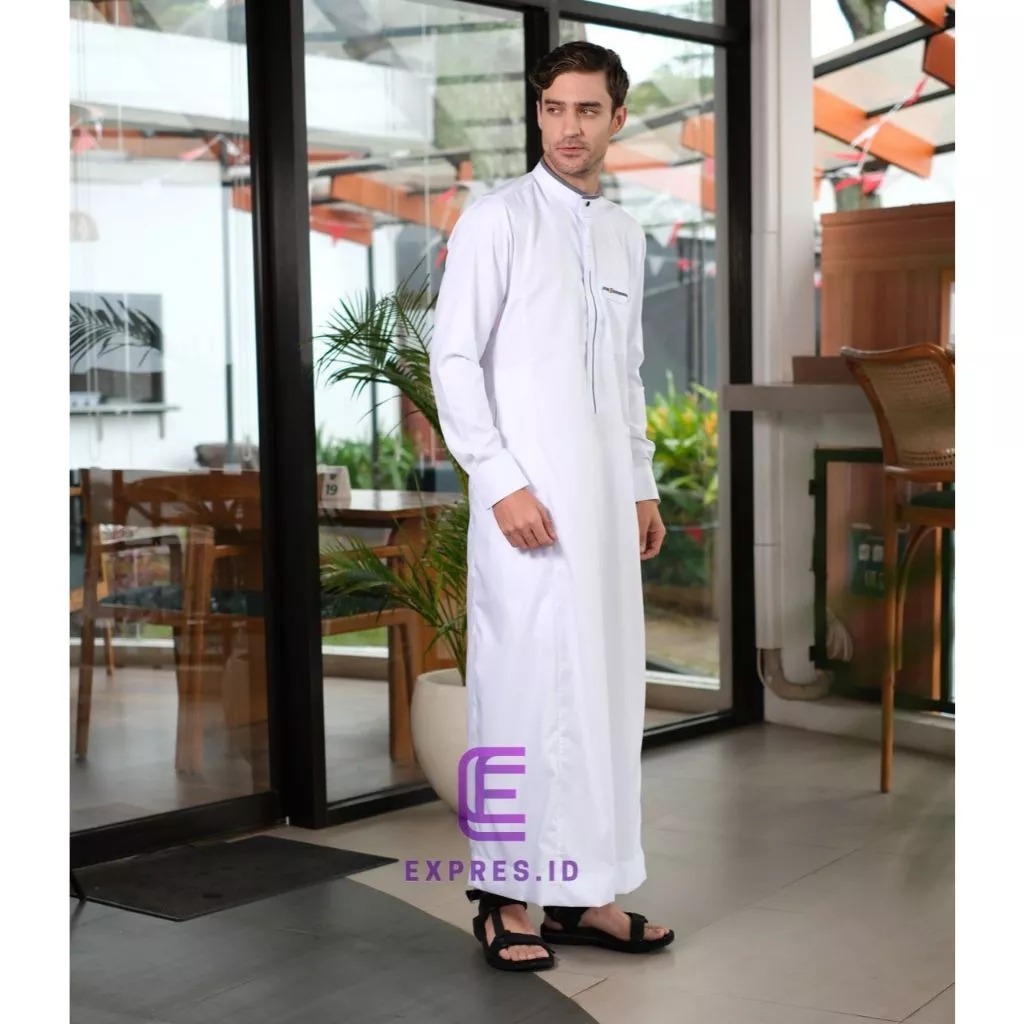 Gamis Alraz katun premium Lengan manset/jubah Al RAZ Dewasa/jubah Alraz putih/Gamis pria