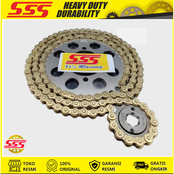 GEAR SET GIR PAKET MODEL SSS RANTAI GOLD KC PREMIERE VEGA R NEW , JUPITER Z , JUPITER MX NEW ,JUPITE