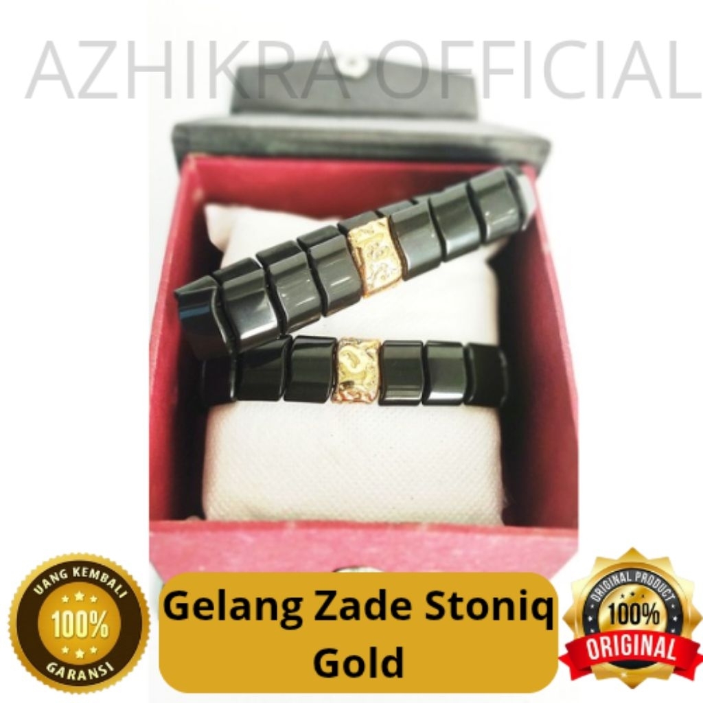 100% ORIGINAL Azhikra Gelang Terapi Kesehatan Gwi Sa Mun Sok Gelang Jade Stoniq Yellow Premium