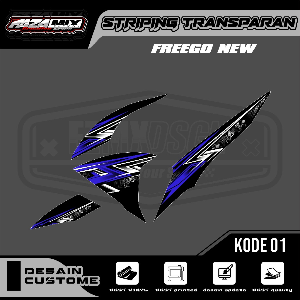 STICKER STRIPING MOTOR FREEGO NEW - STICKER STRIPING MOTOR FREEGO NEW