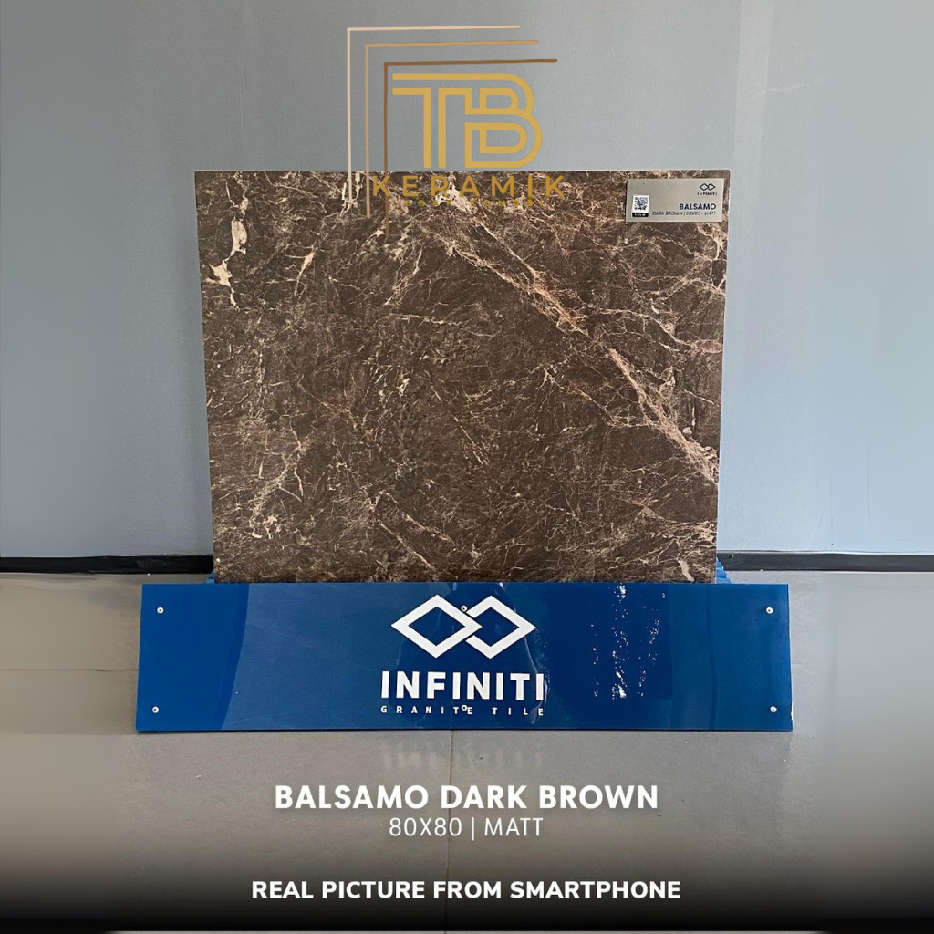 Granit Infiniti Balsamo Drak Brown 80x80 Matt Keramik