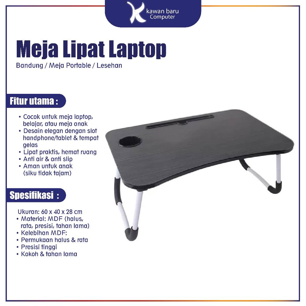 Meja Lipat Laptop Bandung / Meja Portable / Lesehan Bandung
