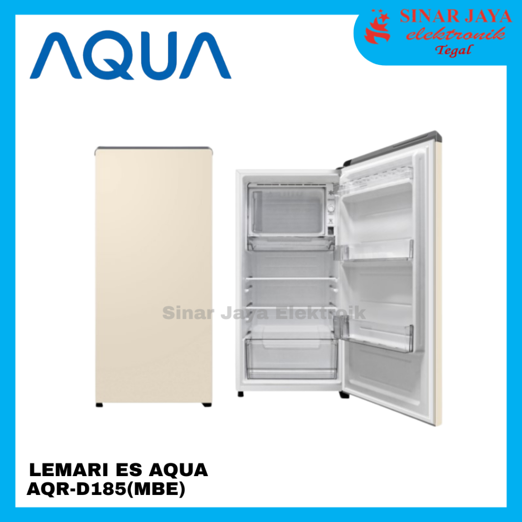 LEMARI ES AQUA AQR-D185(MBE) 1 PINTU 145 LITER