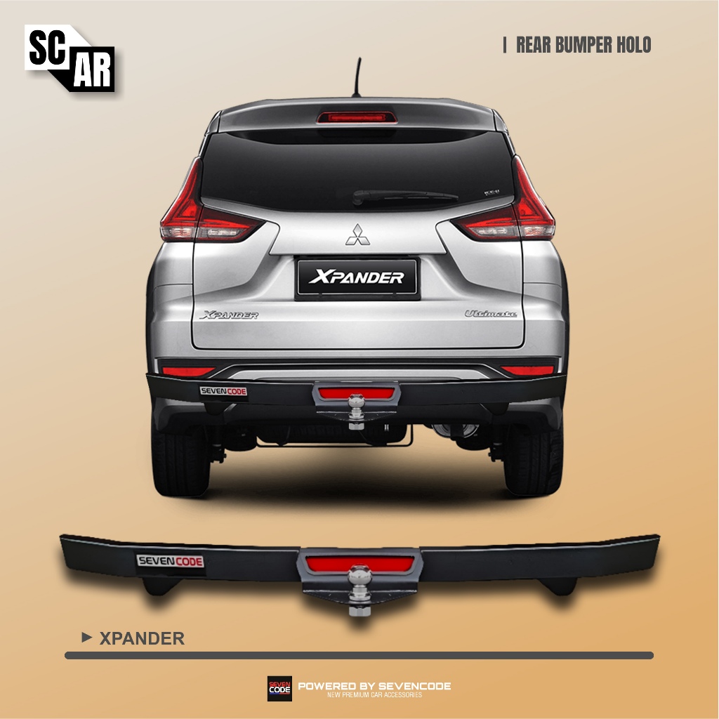 REAR BUMPER GUARD TOWING HOLO SEVENCODE - MITSUBISHI XPANDER - XPANDER CROSS