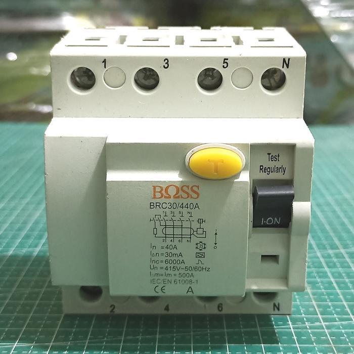 ELCB / RCCB BOSS 40A-4P BRC30/440A 30mA