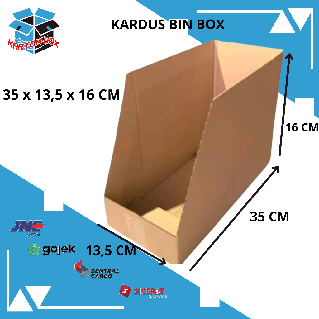 

kardus arsip bin box 35x13,5x16 cm/arsip plos/arsip coustem/arsip bin box