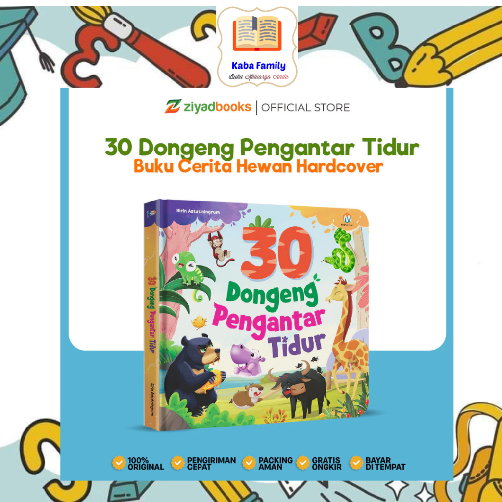 [Ziyadbooks] Buku Cerita Hardcover 30 Dongeng Pengantar Tidur