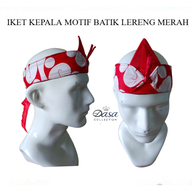 IKET KEPALA SUNDA WARUNG BLANGKON MOTIF LERENG MERAH - BLANGKON SUNDA