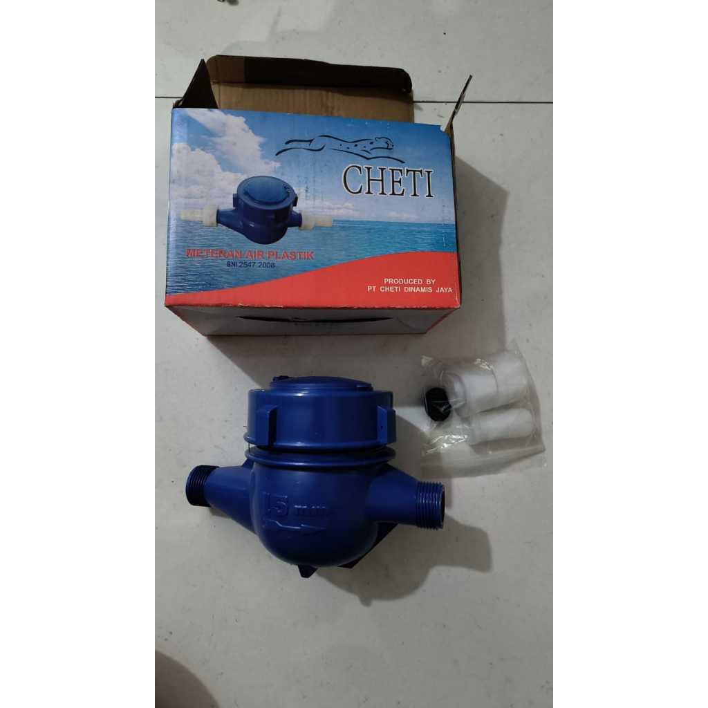 Meteran air PDAM meter PVC plastik Cheti/ Water meter PVC PDAM 1/2 INCH