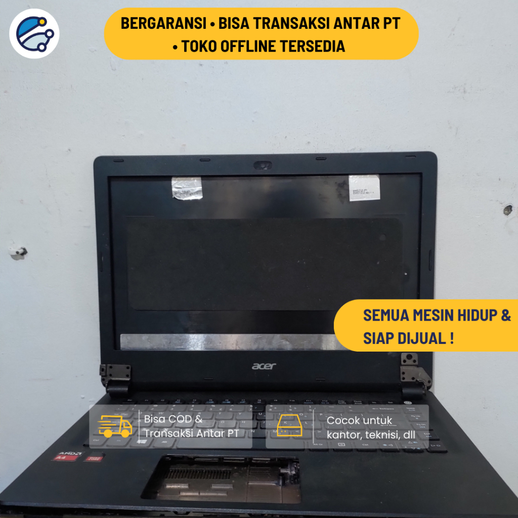 Switch On Off Laptop + Kabel Power / Tombol Power Laptop Internal / Power Button Laptop Copotan / Wi