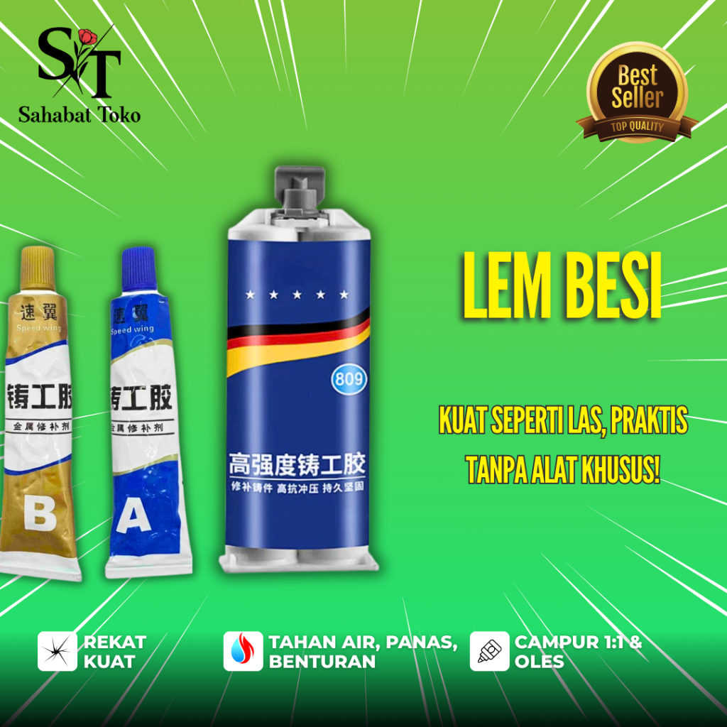 lem ab besi kastor super kuat epoxy tahan panas penambal knalpot radiator mobil rumah lem baja kaca 
