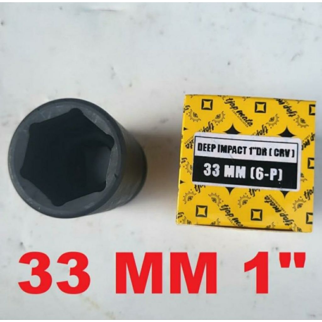 DEEP IMPACT TJAPMATA 1" DR 33MM / DEEP SOK IMPACT / KUNCI SOK PANJANG / MATA SOK