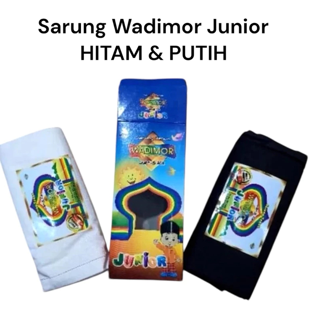 Sarung Anak Wadimor Junior Katun Hitam Putih