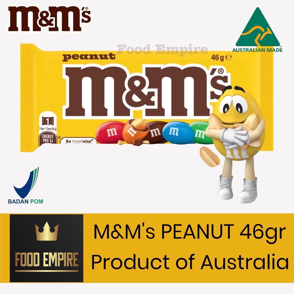 

M&M's Peanut Chocolate Candy 46 gr | Coklat Kacang M&M | Coklat Mnm Australia