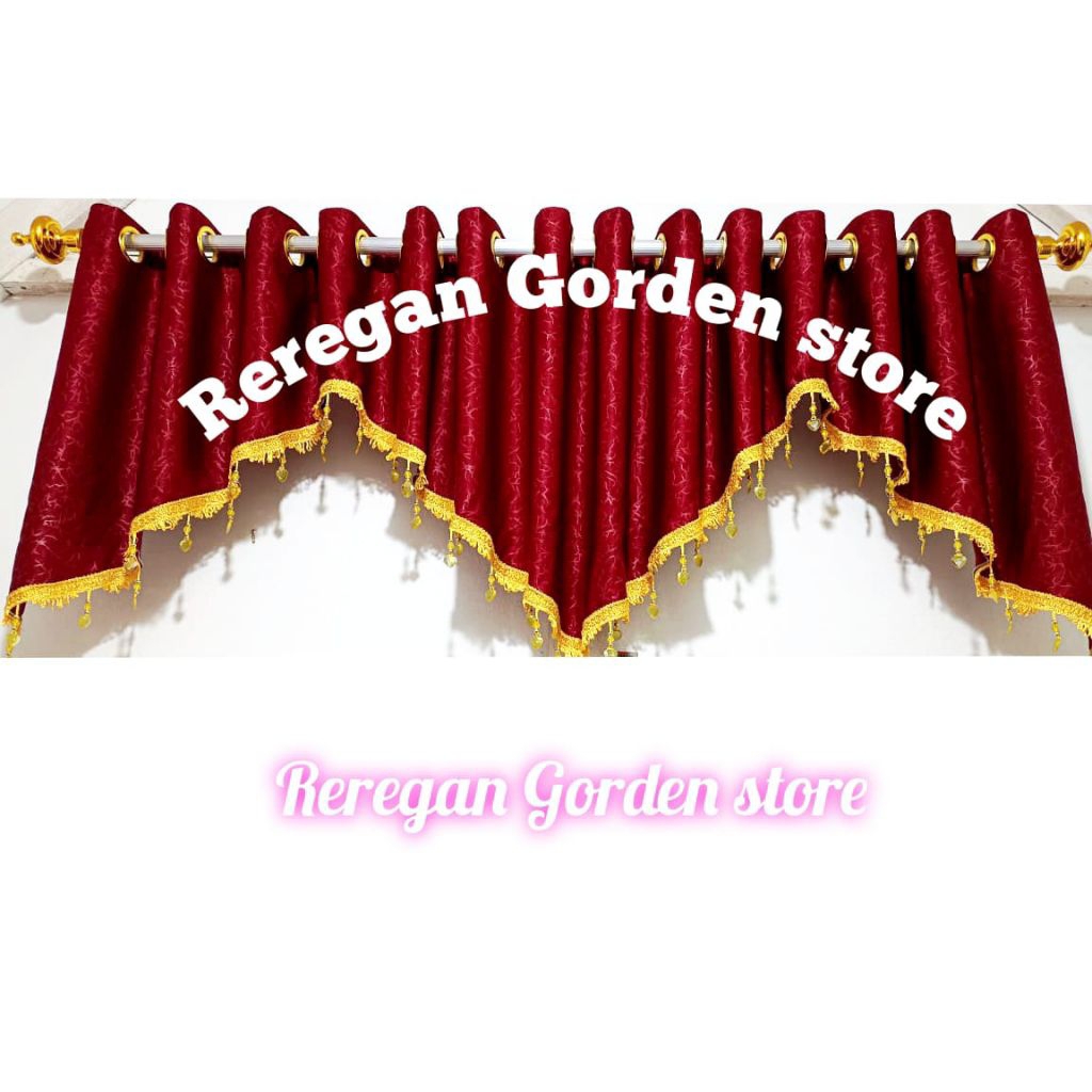 terbaru poni gorden rumbai manik manik poni gordyn mewah murah poni tirai hordeng poni gorden saja t
