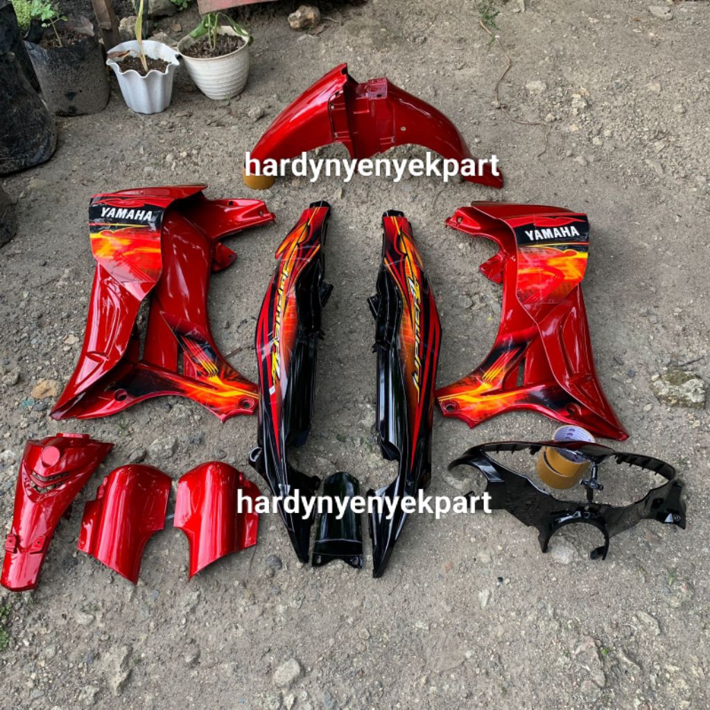 body Fullset body halus Jupiter z new burhan/Jupiter z lama merah maroon hitam