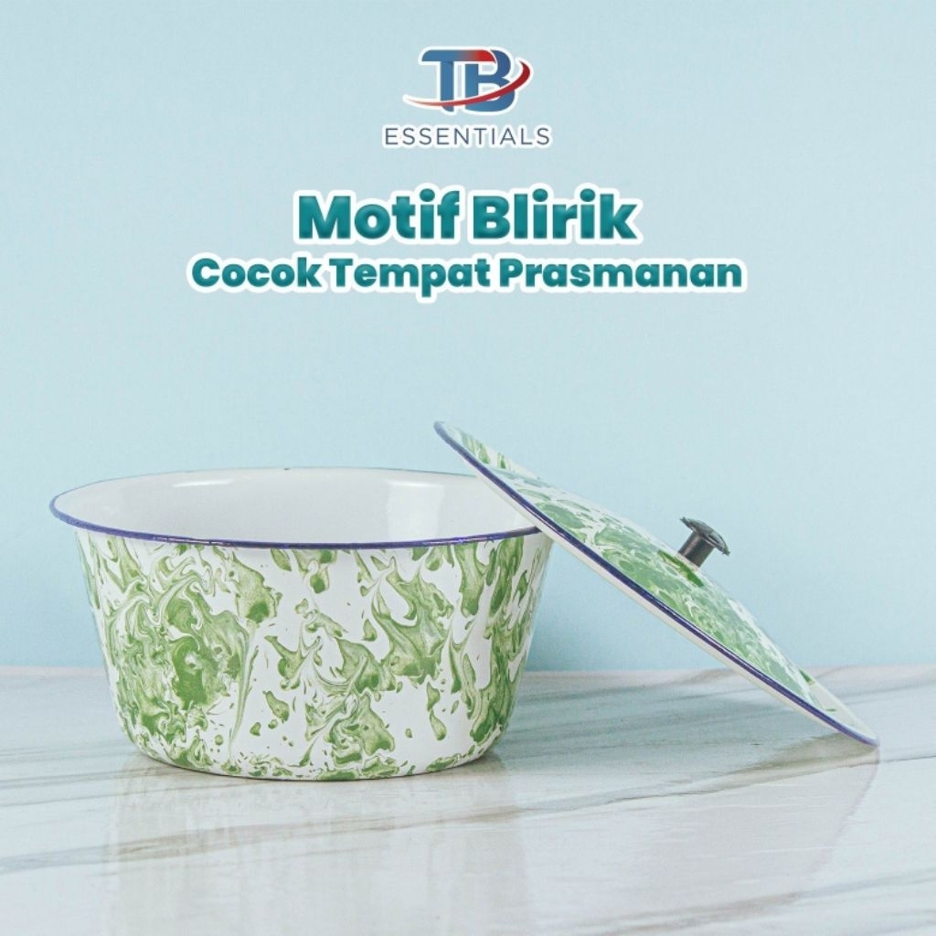 BASKOM TUTUP ENAMEL 20CM&22CM BASKOM ENAMEL (OFY-PRABOT)