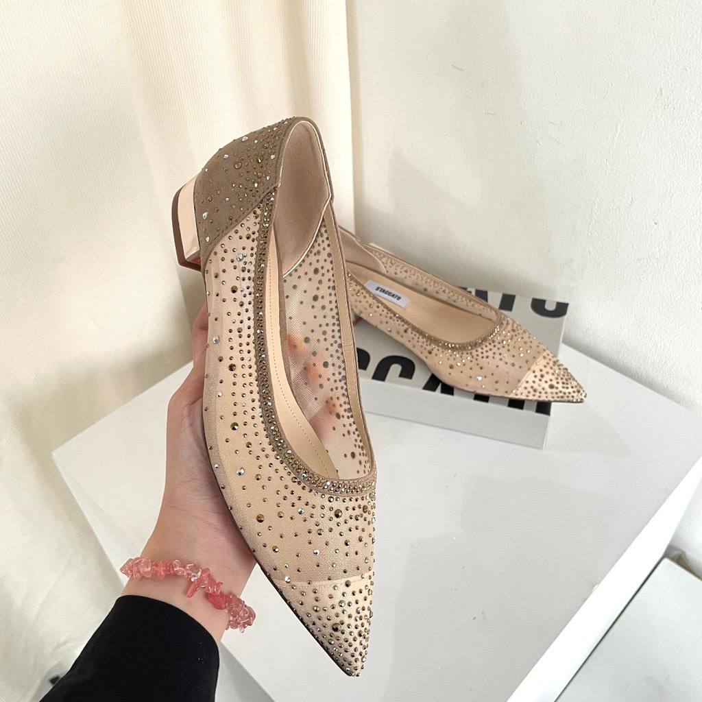 Murah  Heels Staccato Glitter Nude 59007-1 - 6Cm