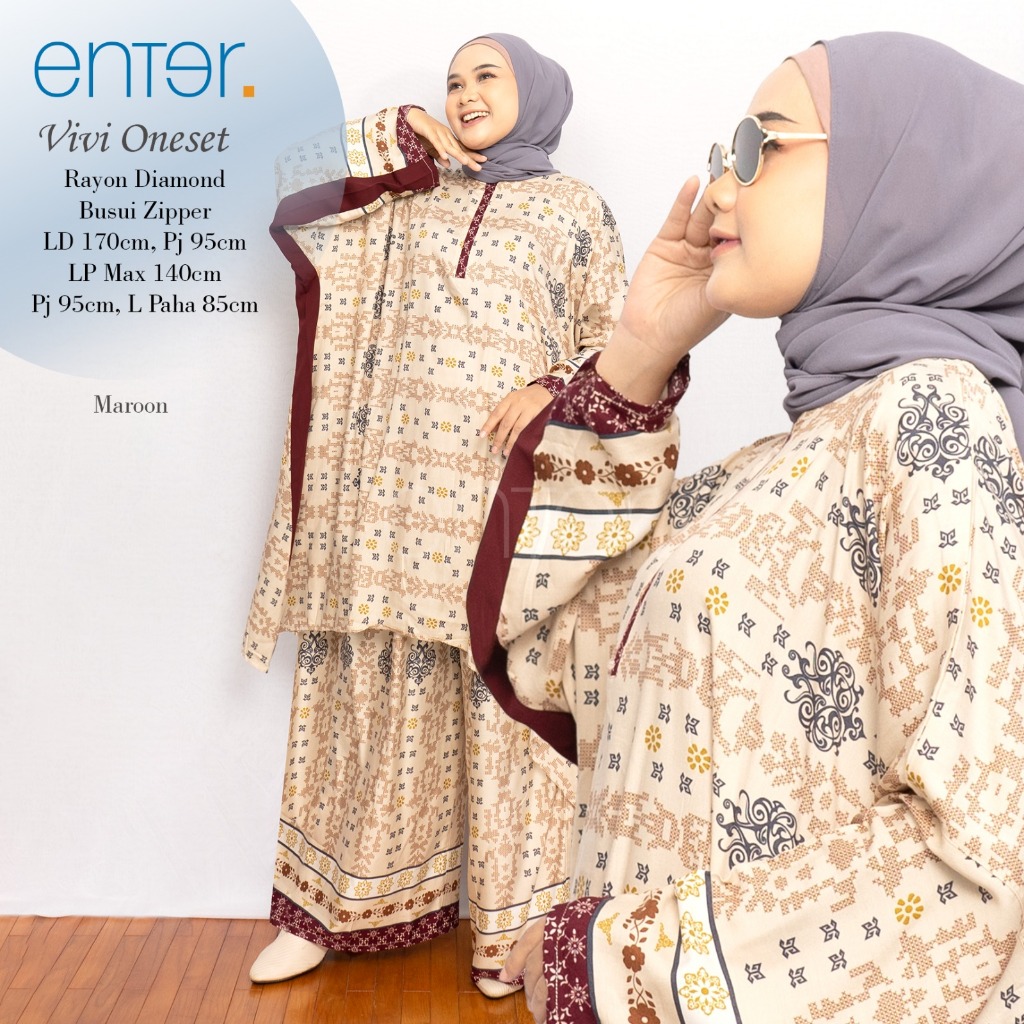Vivi Set Bigsize Rayon Jumbo Set Katun Kulot by Enter
