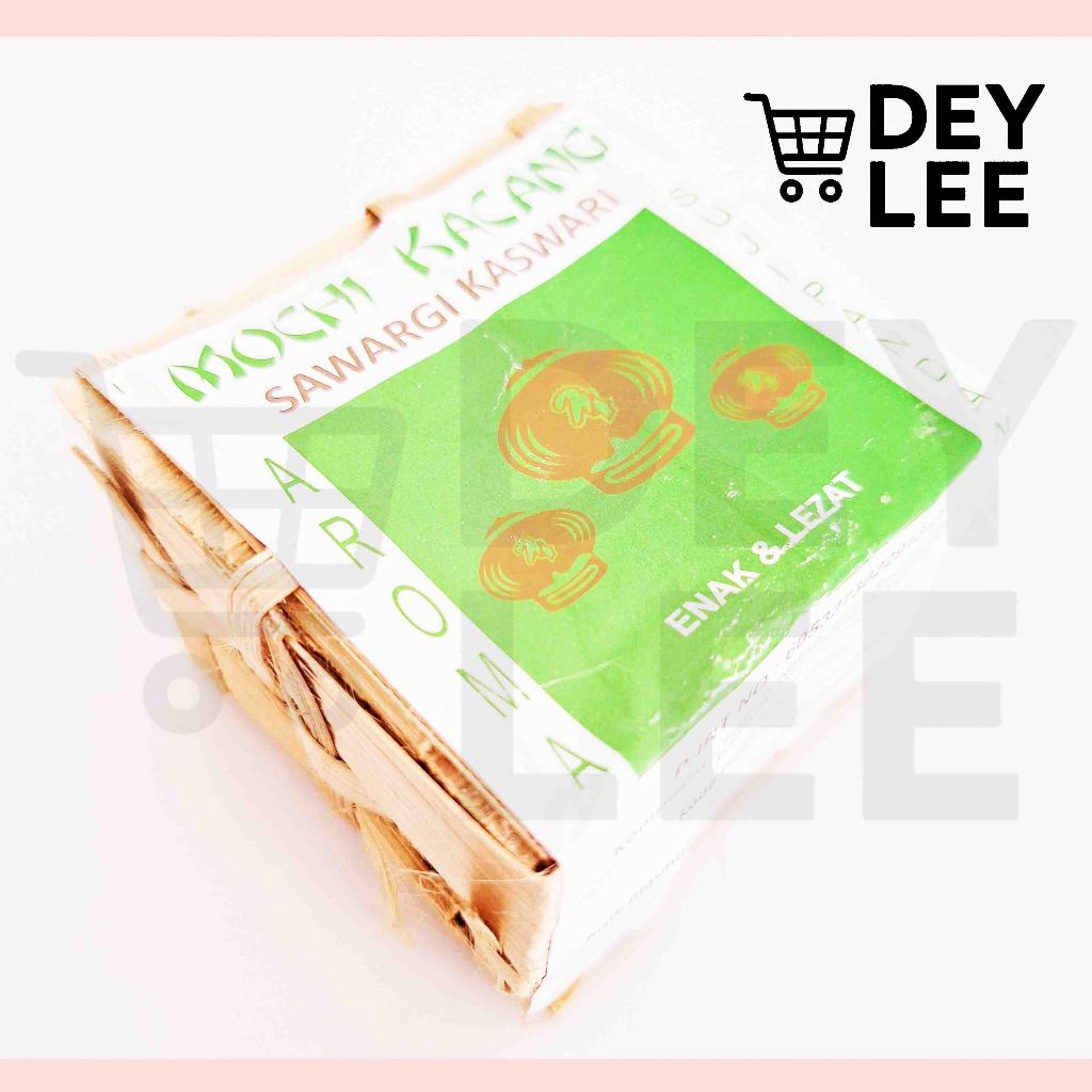 Mochi Kacang Sawargi Kaswari Sukabumi Rasa Suji Pandan per 1 box isi 10pcs Fresh Bandung