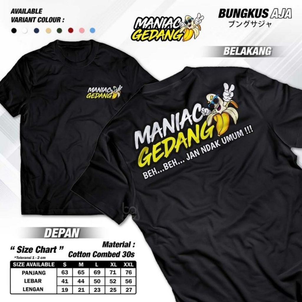 KAOS MANIAC GEDANG || KAOS DISTRO TERBARU