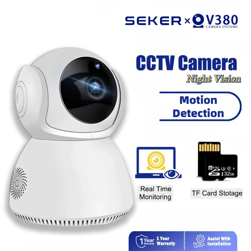 CCTV Indoor Robot V380 Pro CCTV Sambung Hp Pantau Jarak Jauh 360° MIM