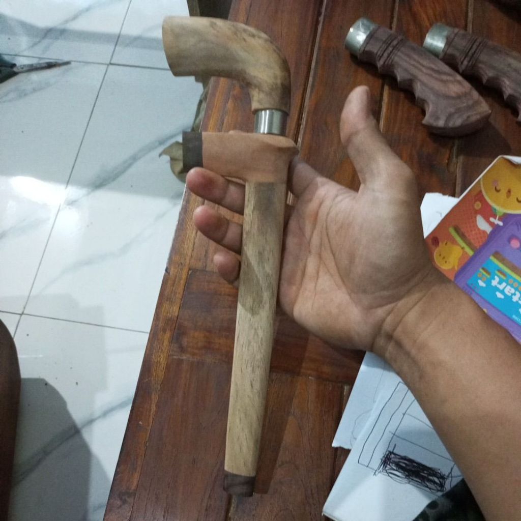 sarung pisau kayu jati mix sonokeling bilah2,3x20