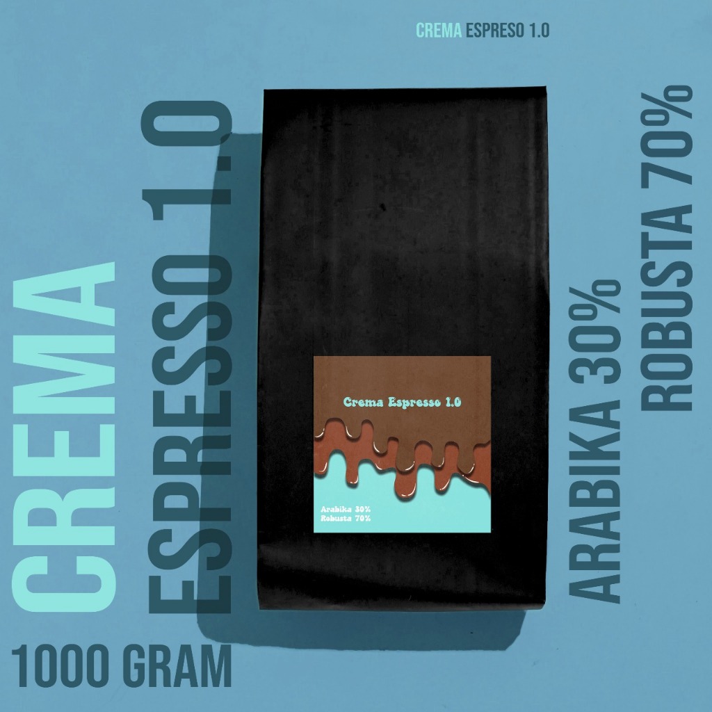 

Crema Espresso 1.0 – Kopi Arabika & Robusta Fresh Roast 1kg | 30% Arabika 70% Robusta | Espresso Khas Nusantara, Strong & Manis