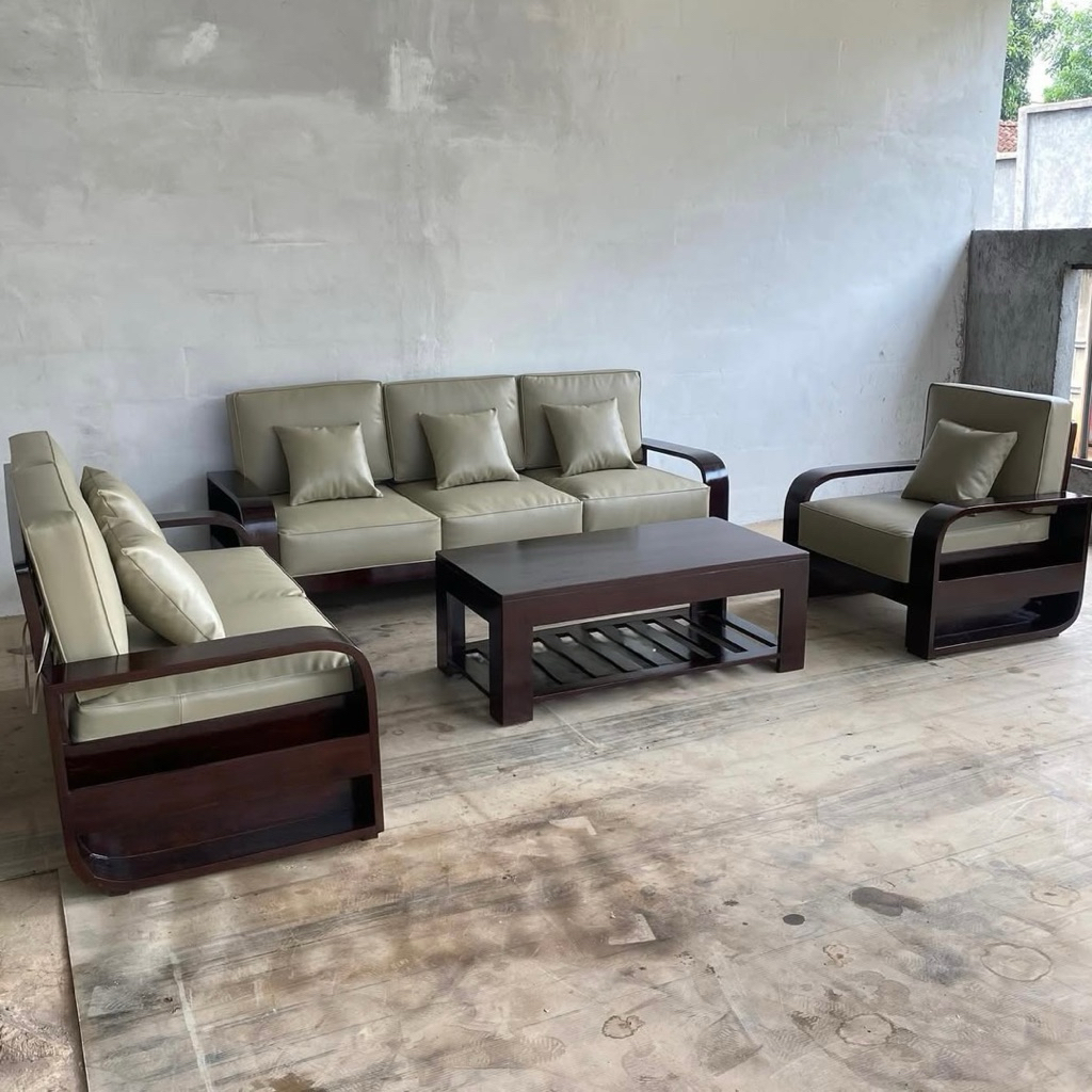 set sofa tamu 3211 kayu jati set sofa tamu minimalis jati set sofa jati