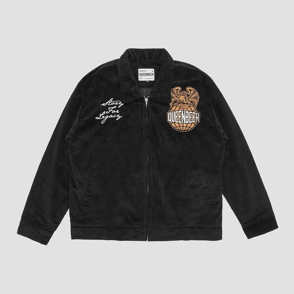 QUEENBEER -  Corduroy Jacket Fletcher Black