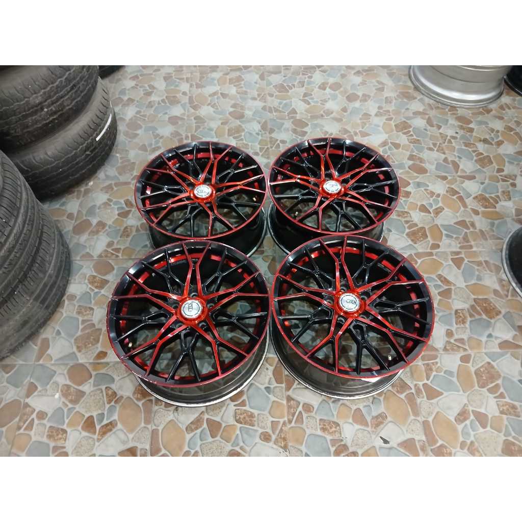 Velg Racing Zen R17 pcd 5x114 Black Red PNP Terios Innova xpander crv hrv dll