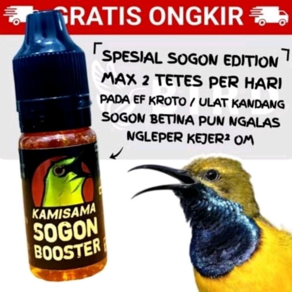 SOGON BOSTER KAMISAMA  VITAMIN SOGON DOPING SOGON BISA UNTUK SOGON DAN KOLIBRI