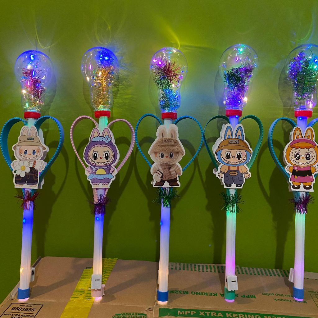 LAMPION LED KARAKTER ANAK ,LAMPION HIAS,LAMPION TAKBIR LABUBU NEW TERLARIS