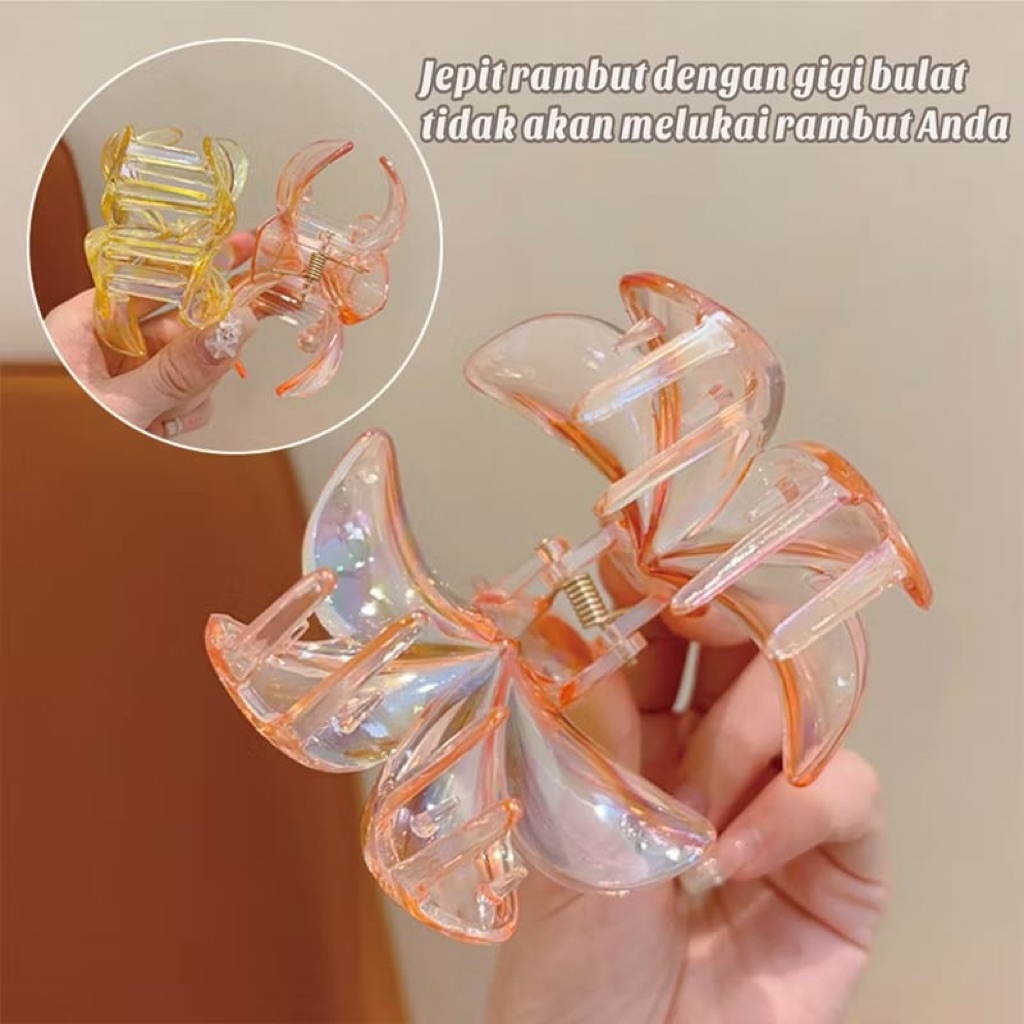 1 LUSIN Jedai Motif Bunga Kamboja Jedai Rambut Wanita Motif Bunga Jepit Rambut Bunga Kamboja Kristal