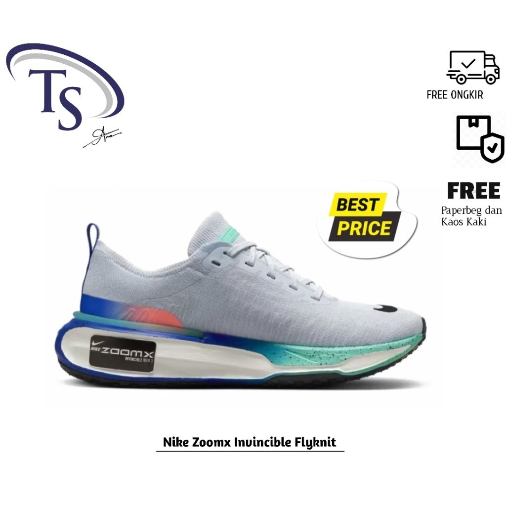 Nike Zoomx Invincible Run 3 Pure Platinum Bright Mango Original