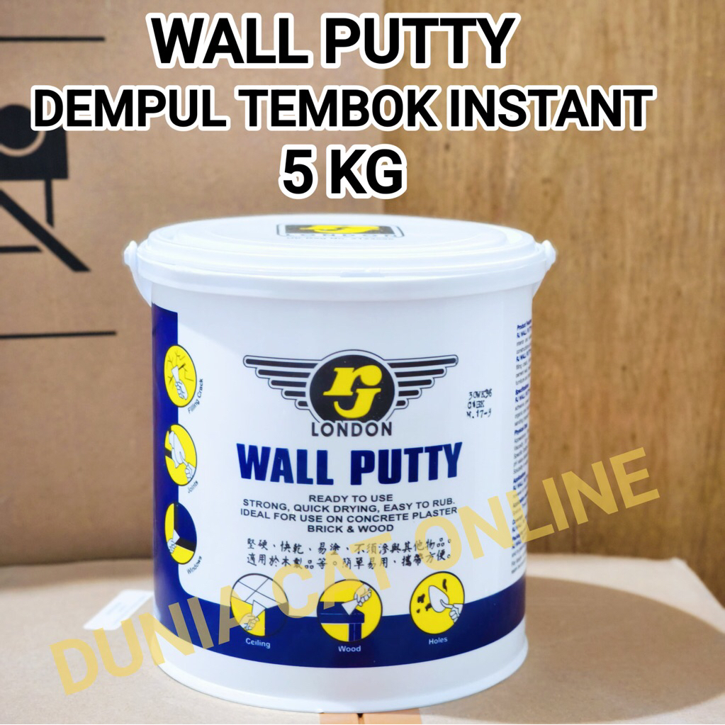 RJ WALL PUTTY 5 KG DEMPUL TEMBOK INSTAN / PLAMIR TEMBOK