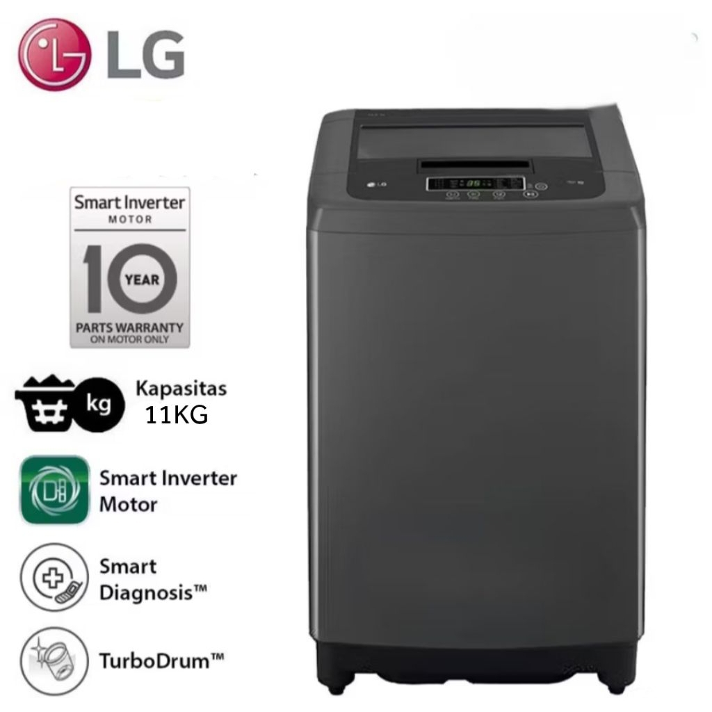 MESIN CUCI LG 11KG T2311VSPB SMART INVERTER GARANSI 10 TAHUN