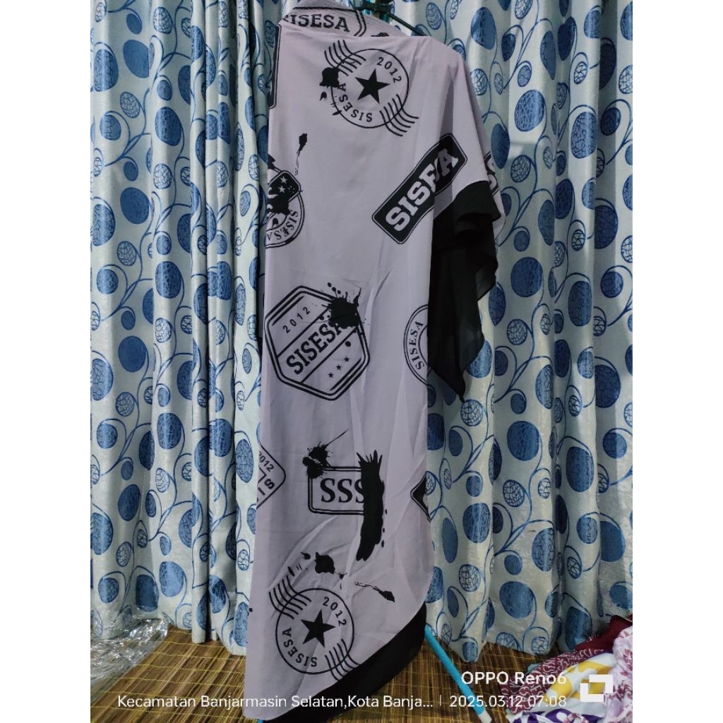 gamis sisesa dan khimar 1 set sale