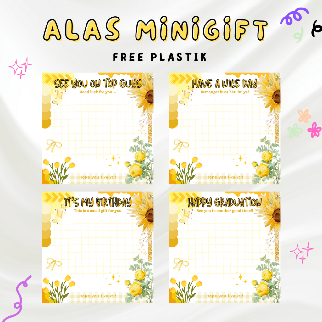 [PART 14] Kertas Mini Gift + Plastik / Mini Gift Custome / Alas Packaging /snack mini gift