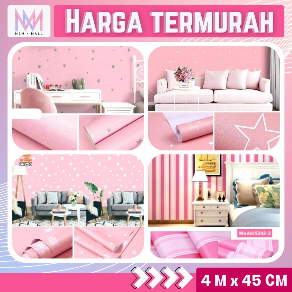 Wallpaper Dinding Motif Anak Wallpaper Dinding Karakter Anak Cewek Sticker Dinding Kamar Aesthetic