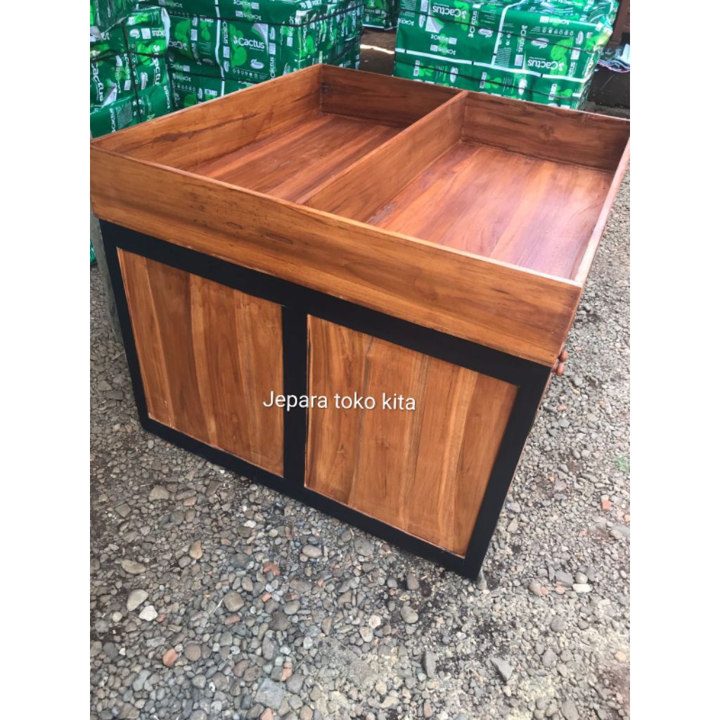 rak buah rak sayur rak supermarket serbaguna kayu jati