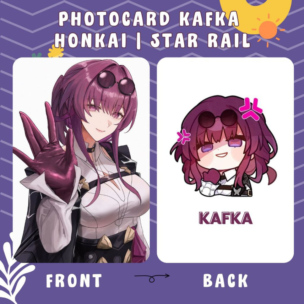[Jasa Cetak] Photocard unofficial Kafka Honkai | Star Rail cetak 2 sisi termurah