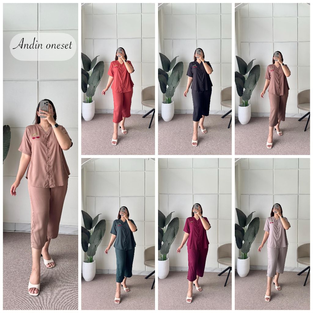 ONESET ANISA/ONESET ANDIN/ONESET RAYON TWILL PREMIUM/ONESET CP POLOS/SETELAN PIYAMA PENDEK/BAJU TIDU