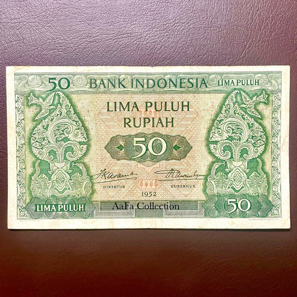 UANG KERTAS KUNO 50 SERI BUDAYA 1952
