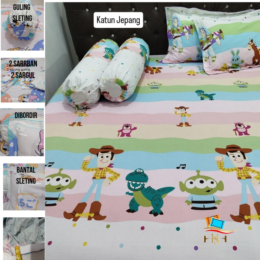 Huang’s Sprei katun lokal star beverly esra set motif dewasa 30x200x200_30x180x200_30x160x200_30x120
