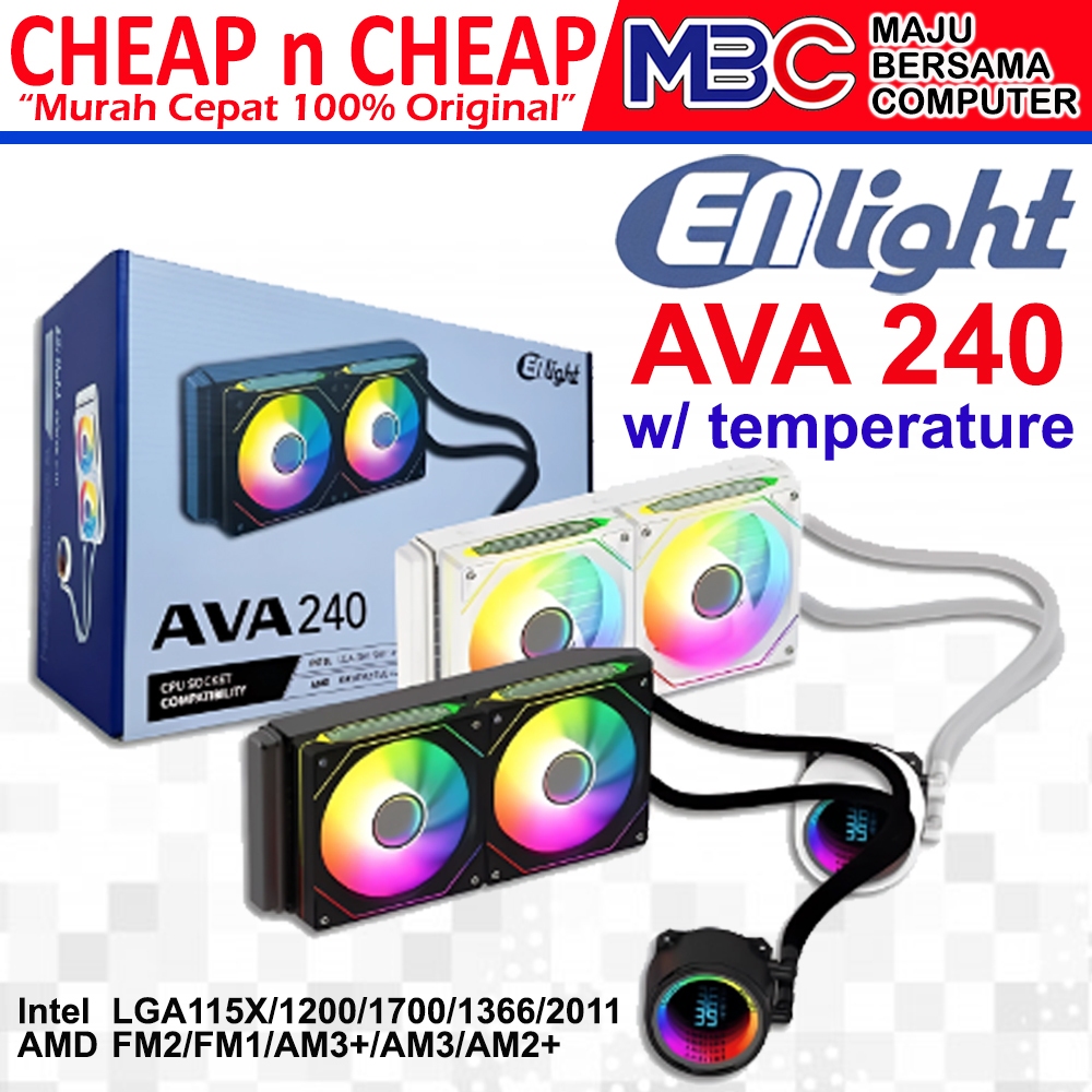 CPU Liquid Cooler Enlight AVA 240 Temperatur ARGB - Liquid CPU Cooler WaterCooling Water Cooling Coo