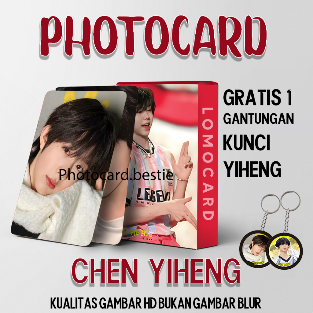 " GRATIS GANTUNGAN KUNCI " PHOTOCARD CHEN YIHENG TF FAMILY GEN4 50 pcs , BISA COD LANGSUNG KIRIM.