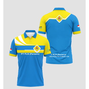 Baju Wangky PLN Kaos Jersey Pria Pln Power Listrik Indonesia Lengan pendek Fullprint