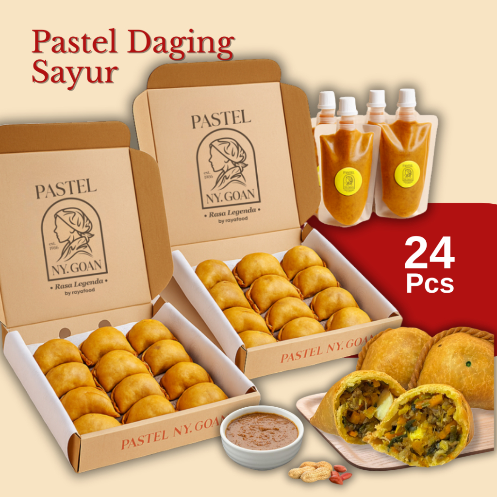 

Pastel Daging Sayur - Ny. Goan (24 Pcs) + Sambal Kacang Spesial